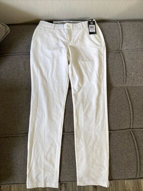 Under Armour Womens Links Golf Pants NWT Size 6 White/Off White Fitted Straight